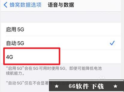 iphone13怎么把5g改成4g