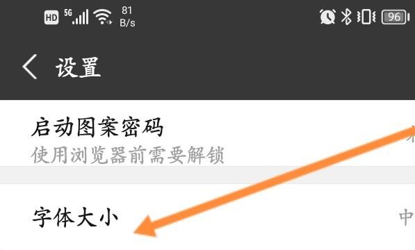 私密浏览器怎么更换字体大小