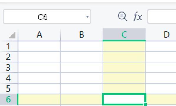 excel表格点击时横竖都带颜色怎么设置