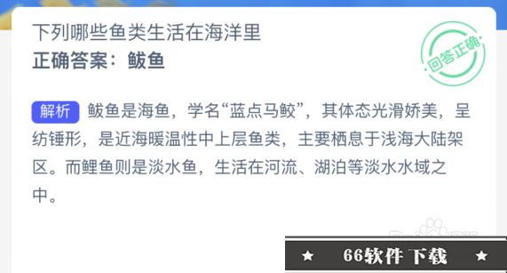 神奇海洋:下列哪些鱼类生活在海洋里