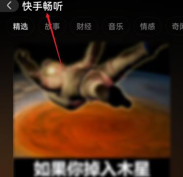 如何进入快手畅听