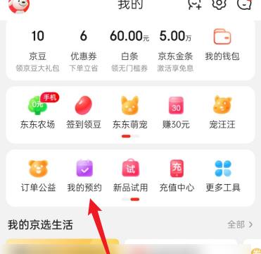 京东我的预约在哪里