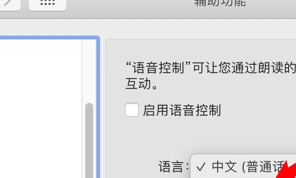 mac电脑怎么更换语音控制的语言