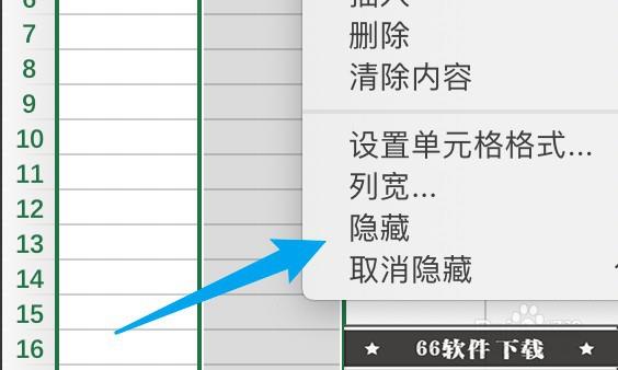 如何隐藏单元格某一列内容