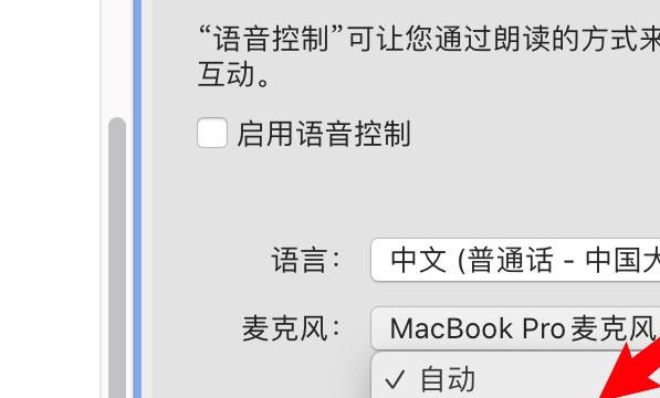 mac电脑怎么设置语音控制使用的麦克风