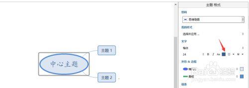 XMind2021激活破解版怎么改变部分字体颜色4